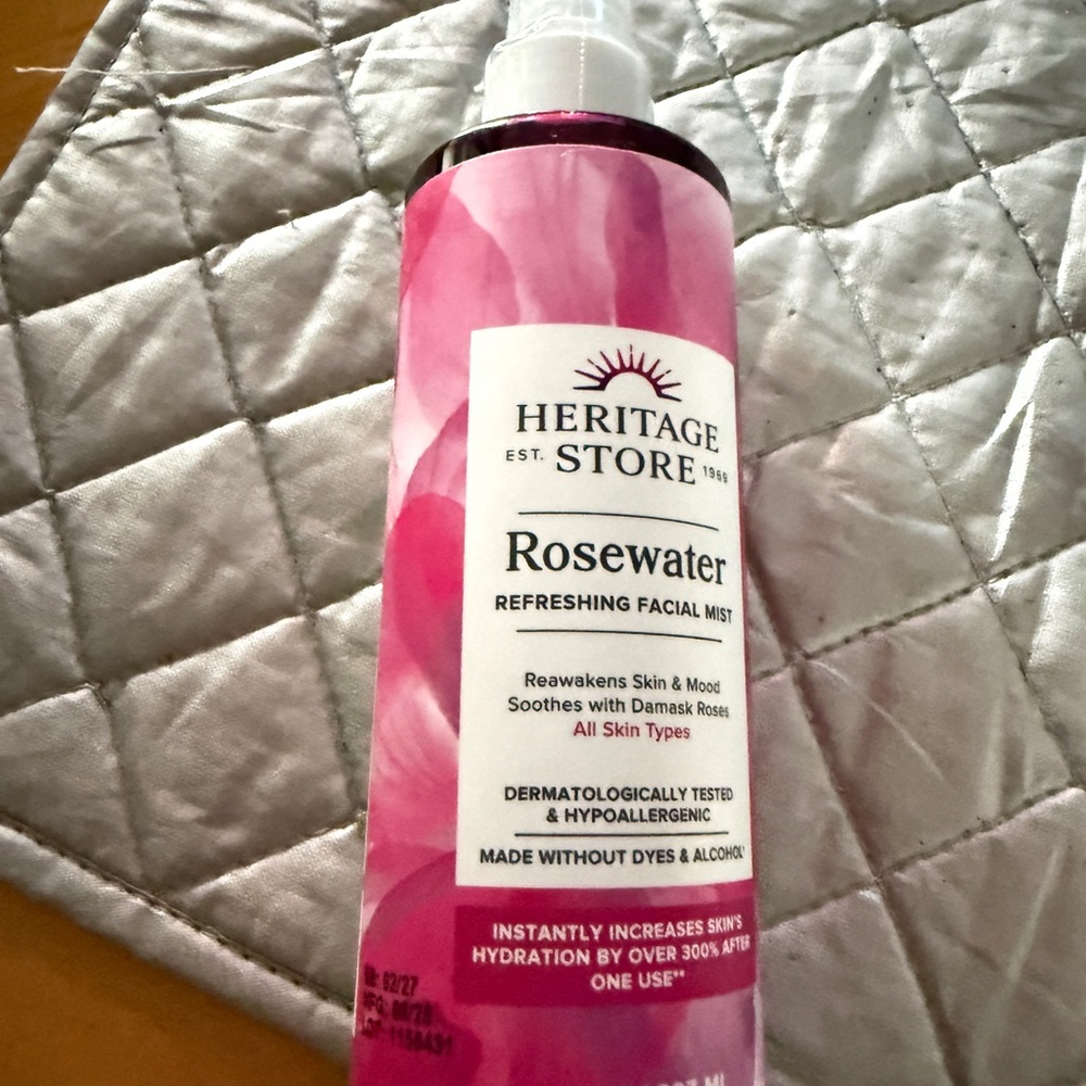Heritage Store Rosewater Facial Mist 8 ounces spray